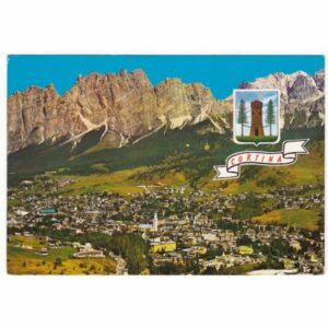 WŁOCHY DOLOMITY CORTINA HERB WIDOKÓWKA A69272