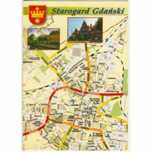STAROGARD GDAŃSKI MAPKA HERB WIDOKÓWKA WR9377