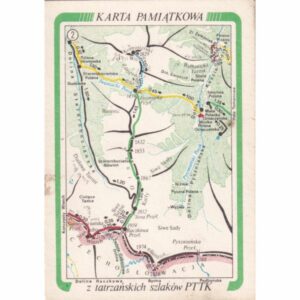 TATRZAŃSKIE SZLAKI PTTK MAPKA WIDOKÓWKA A73242