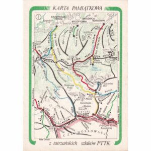 TATRZAŃSKIE SZLAKI PTTK MAPKA WIDOKÓWKA A73247