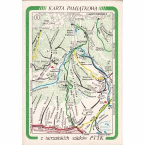 TATRZAŃSKIE SZLAKI PTTK MAPKA WIDOKÓWKA A73249