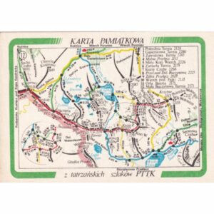 TATRZAŃSKIE SZLAKI PTTK MAPKA WIDOKÓWKA A73252