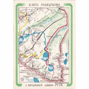 TATRZAŃSKIE SZLAKI PTTK MAPKA WIDOKÓWKA A73254
