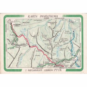 TATRZAŃSKIE SZLAKI PTTK MAPKA WIDOKÓWKA A73257
