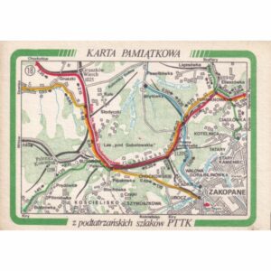 TATRZAŃSKIE SZLAKI PTTK MAPKA WIDOKÓWKA A73258
