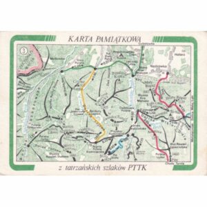 TATRZAŃSKIE SZLAKI PTTK MAPKA WIDOKÓWKA A73260