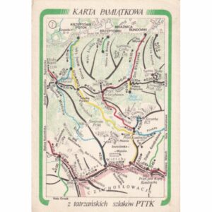 TATRZAŃSKIE SZLAKI PTTK MAPKA WIDOKÓWKA A73262