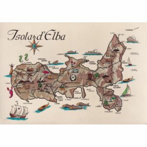 WŁOCHY ELBA MAPKA WIDOKÓWKA A73359