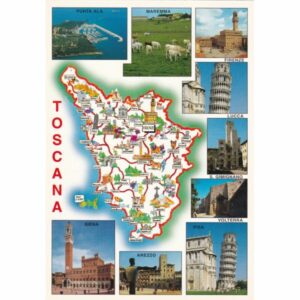WŁOCHY TOSKANIA MAPKA POCZTÓWKA A73370