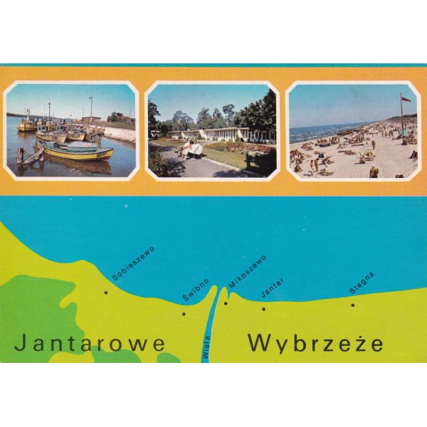 JANTAROWE WYBRZEŻE MAPKA WIDOKÓWKA A73524
