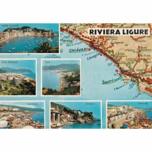 WŁOCHY RIVIERA LIGURE MAPKA POCZTÓWKA A73654