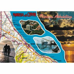WŁOCHY RIVIERA ADRIATICA PINARELLA DI CERVIA MAPKA POCZTÓWKA A73655