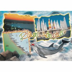 WŁOCHY RIVIERA ADRIATICA MAPKA POCZTÓWKA A73657