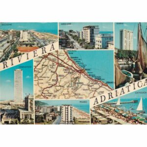 WŁOCHY RIVIERA ADRIATICA MAPKA POCZTÓWKA A73659