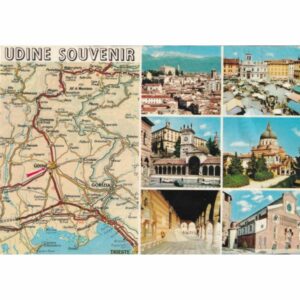 WŁOCHY UDINE MAPKA POCZTÓWKA A73858