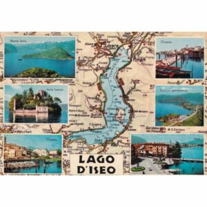WŁOCHY LAGO D'ISEO MAPKA POCZTÓWKA A73860