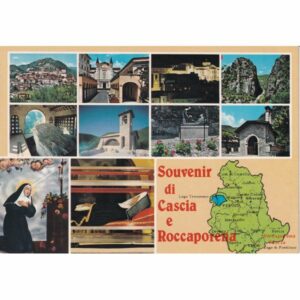 WŁOCHY CASCIA ROCCAPORENA MAPKA WIDOKÓWKA A74079