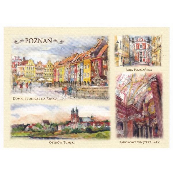 Zestaw POZNAŃ Akwarele 7 szt.