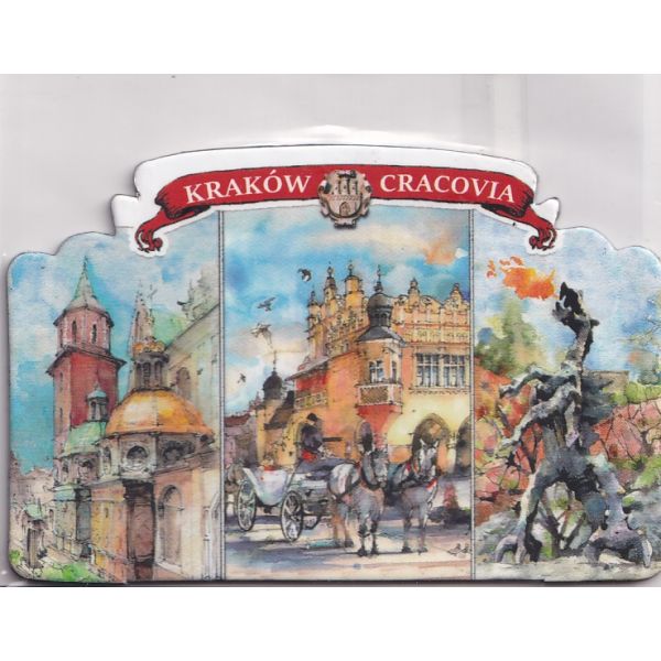 MAGNES NA LODÓWKĘ MAGNETKA KRAKÓW AKWARELA 3600