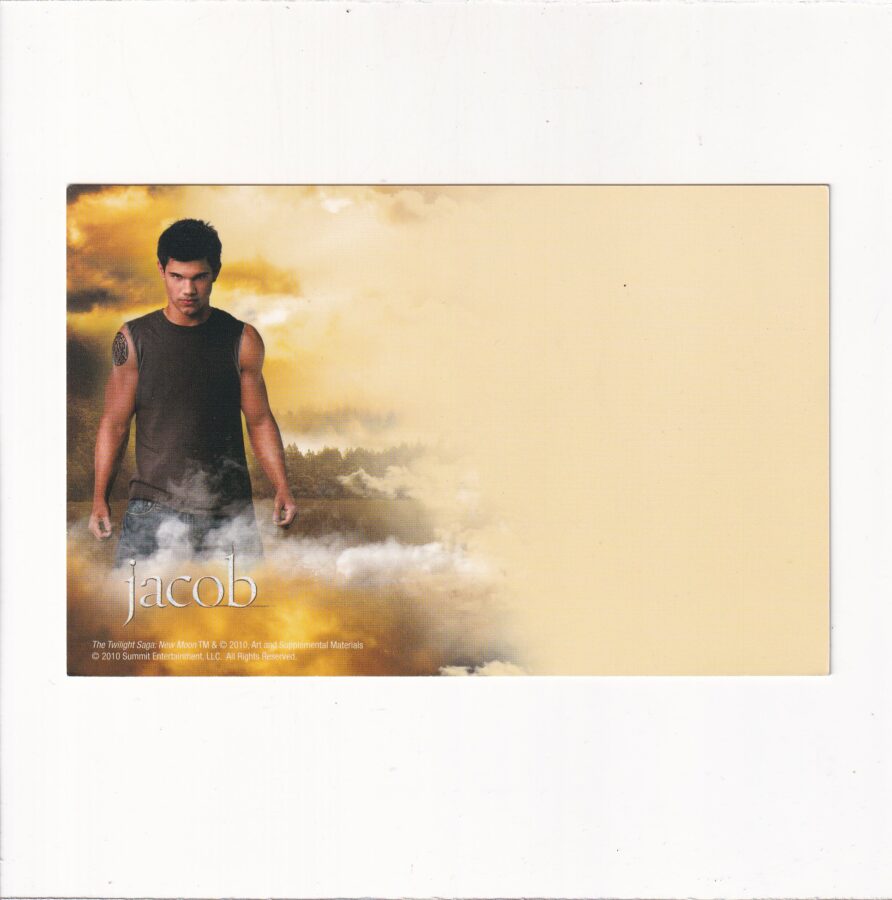 GWIAZDY KINA " SAGA ZMIERZCH" NEW MOON JACOB POCZTÓWKA A86865 - obrazek 2