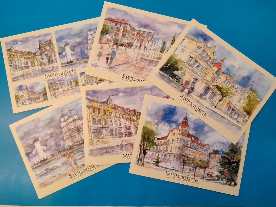 ZESTAW ŚWINOUJŚCIE AKWARELE 6 szt.