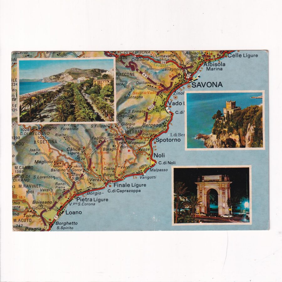 WŁOCHY FINALE LIGURE ZAMEK MAPKA WIDOKÓWKA A89176
