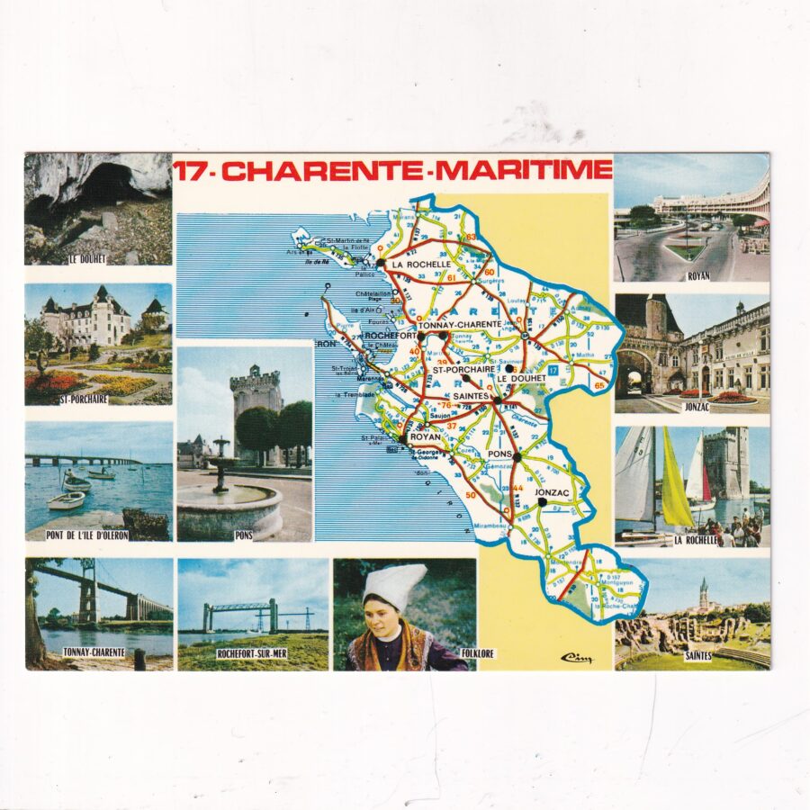 FRANCJA CHARENTE-MARITIME MAPKA WIDOKÓWKA A94249