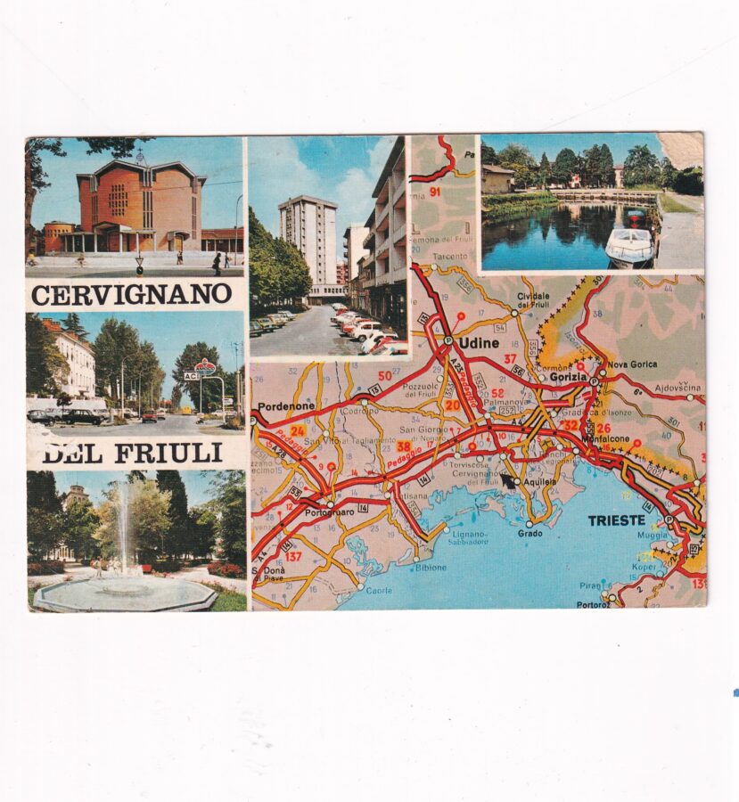 WŁOCHY CERVIGNANO MAPKA POCZTÓWKA A77816