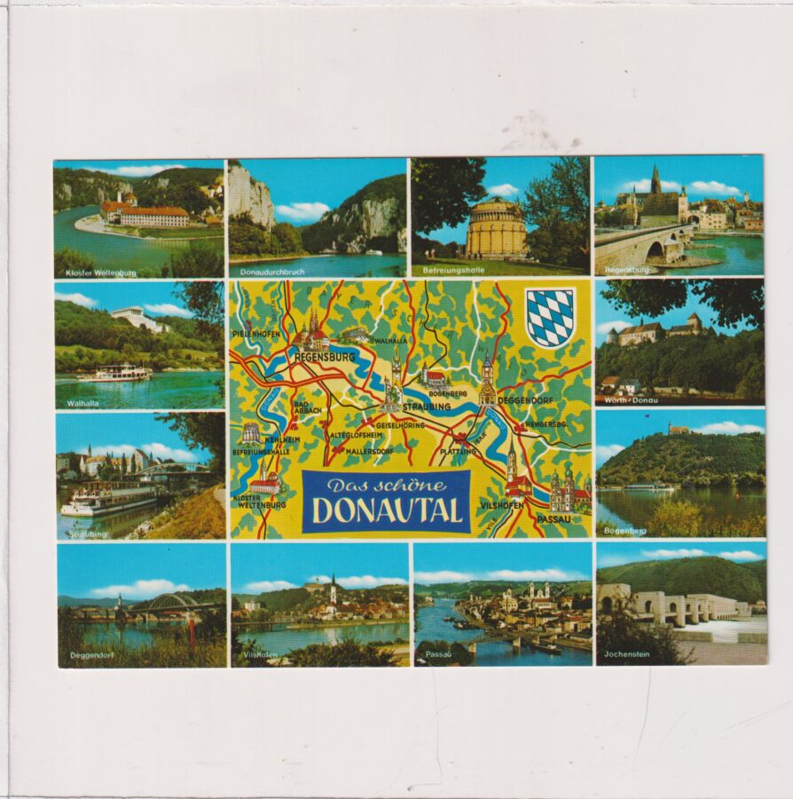 RATYZBONA DUNAJ MAPKA POCZTÓWKA A2870