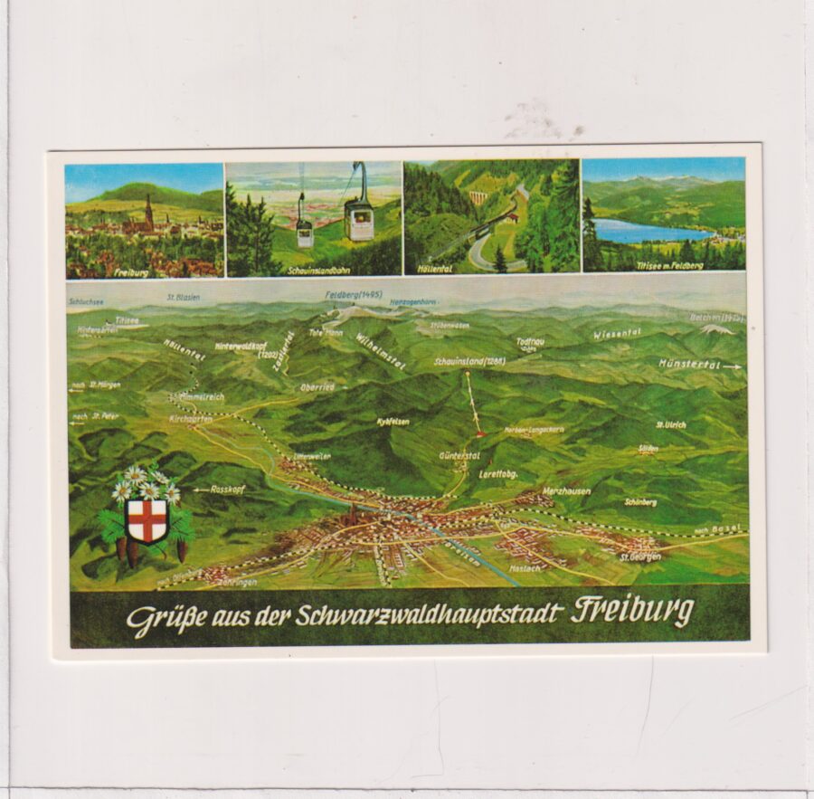 FREIBURG SZLAKIEM WOKÓŁ MAPKA POCZTÓWKA A3268