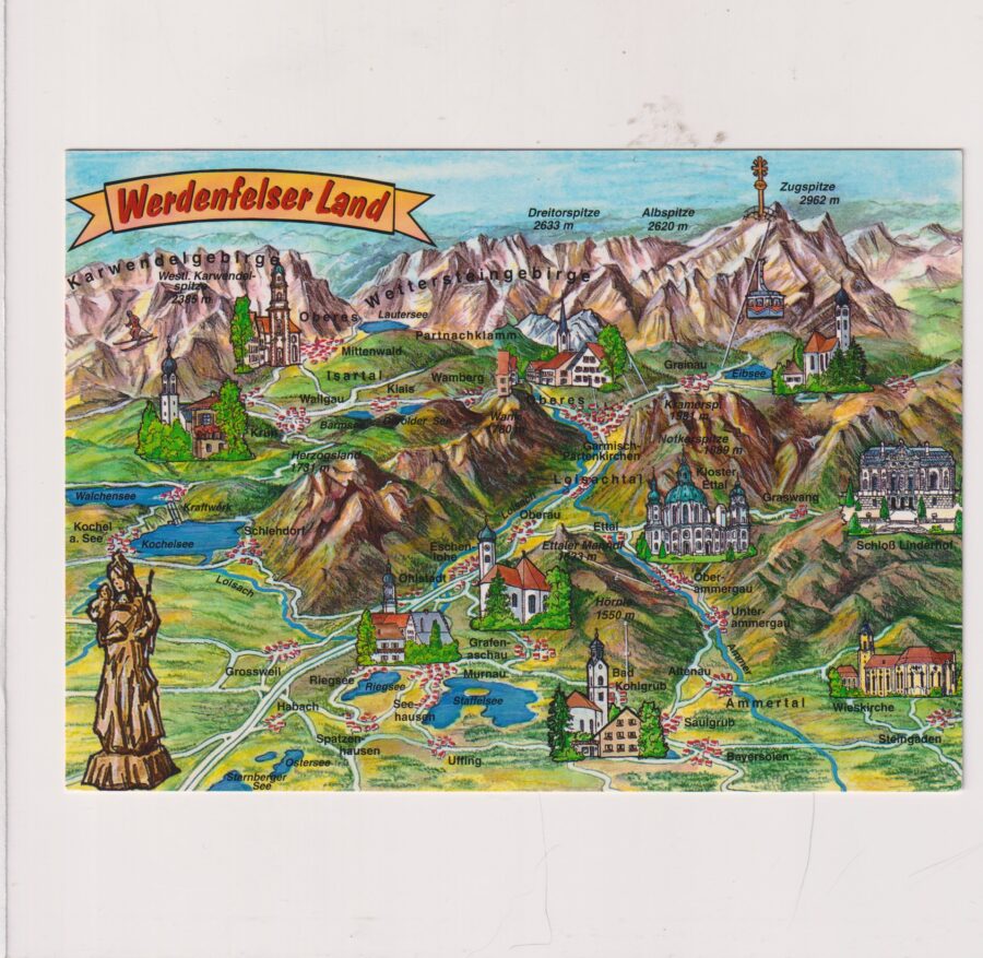 WERDENFELSER LAND MAPKA WIDOKÓWKA A3315