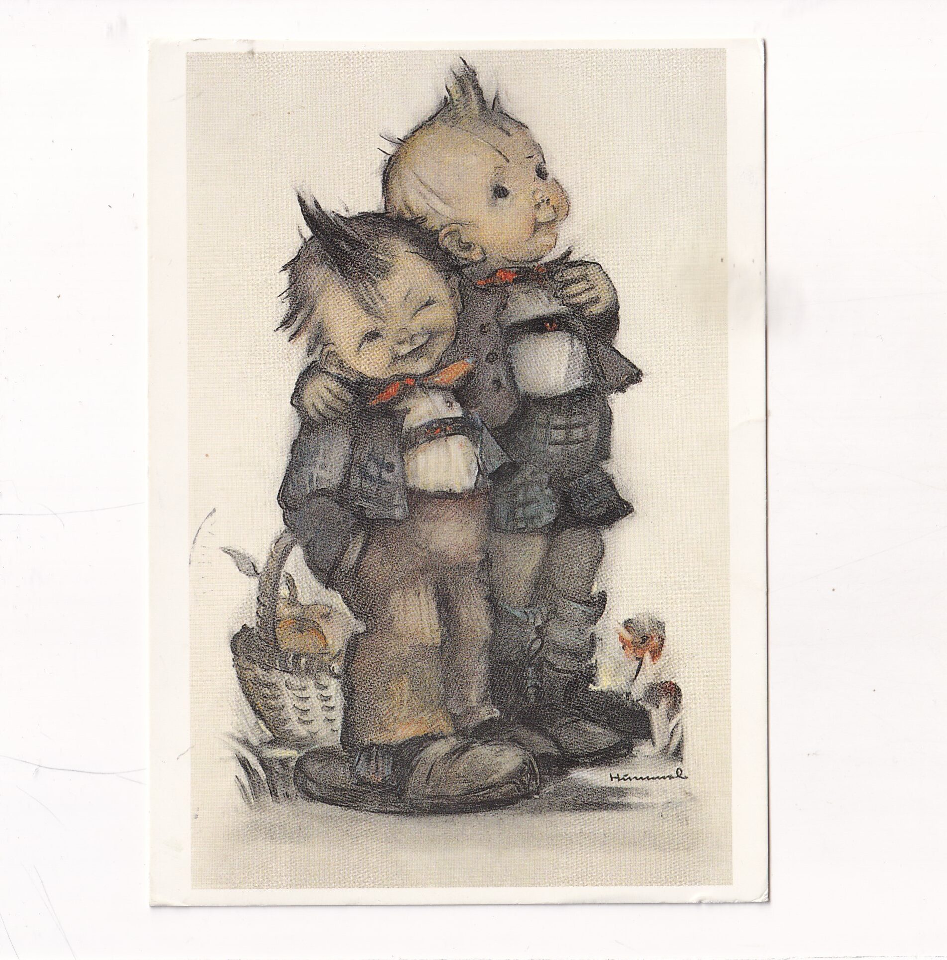 M.I.HUMMEL ORYGINAŁ Nr.62.1352 CHŁOPCY REPRINT POCZTÓWKA A18398
