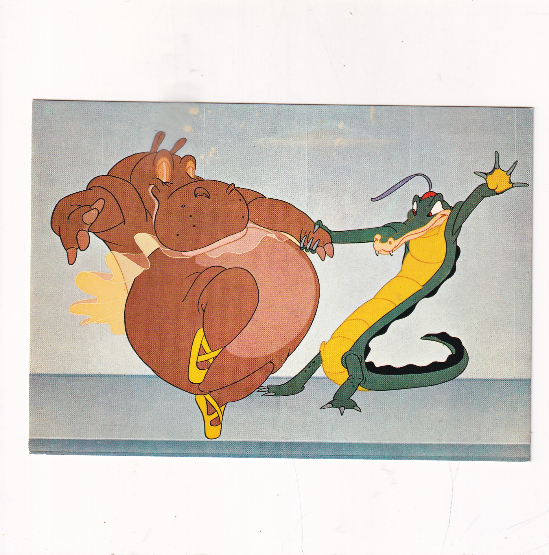 DISNEY FANTAZJA HIPOPOTAM I ALIGATOR POCZTÓWKA A12067