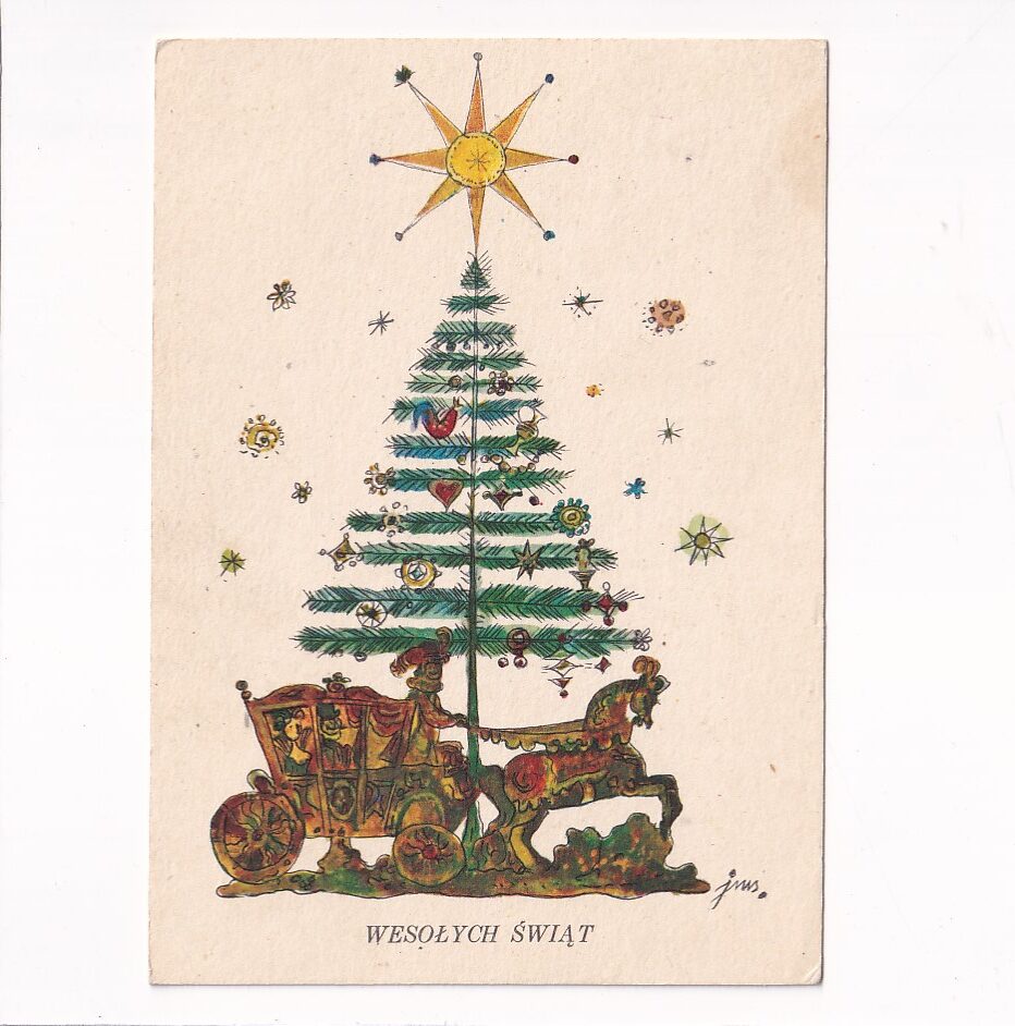 J.M.SZANCER WESOŁYCH ŚWIĄT POCZTÓWKA A15933