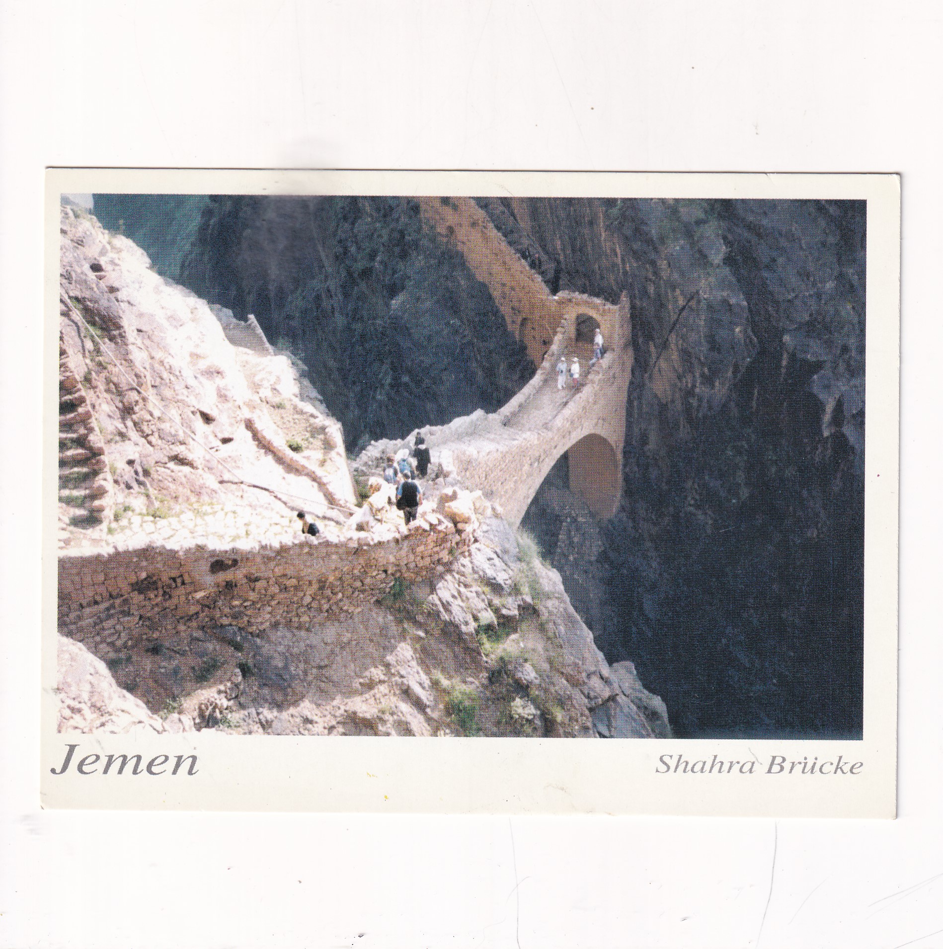 YEMEN JEMEN SHAHRA BRUCKE WIDOKÓWKA A16308
