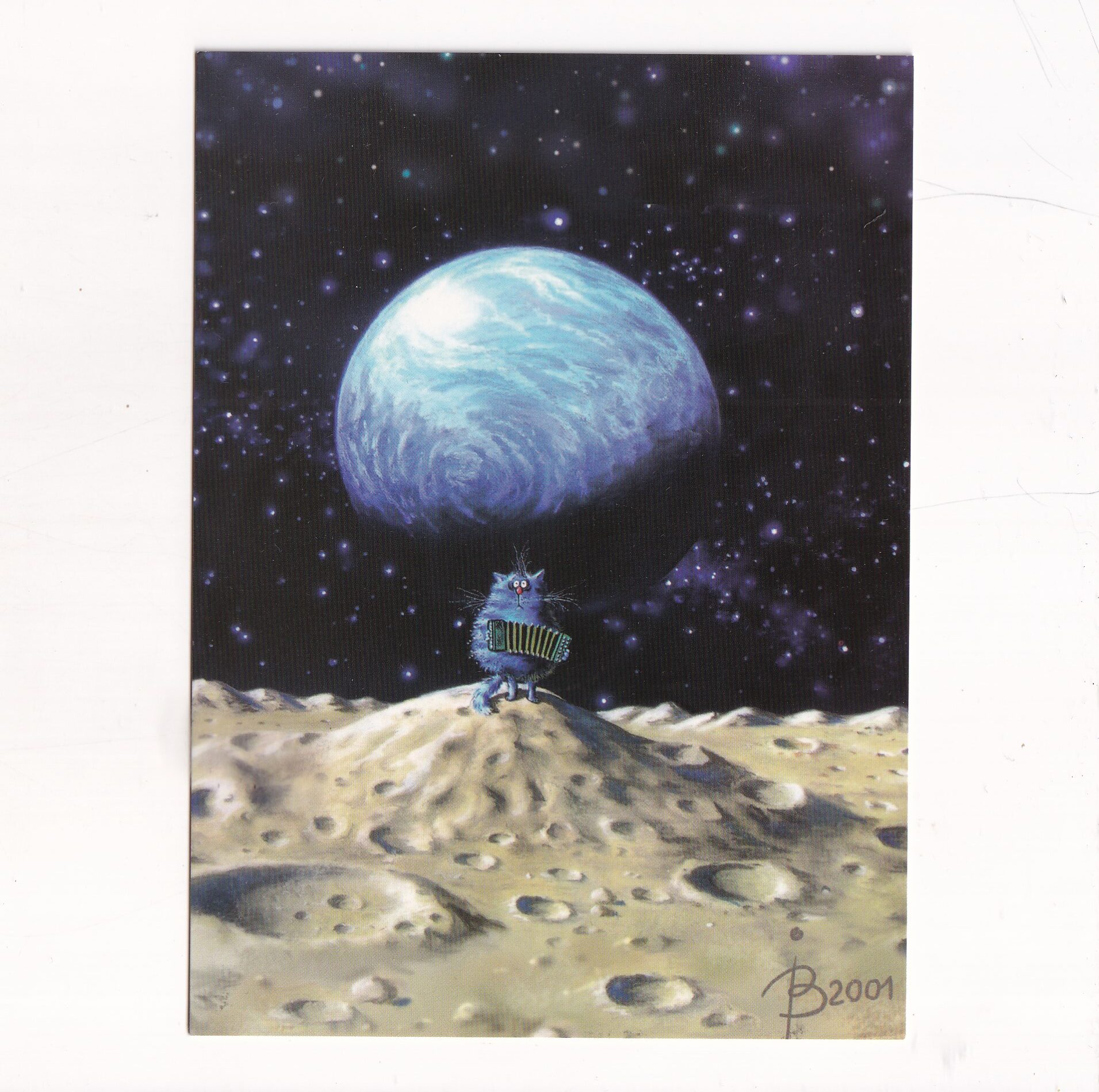 IRINA ZENIUK NIEBIESKI 2001 KOT KOT KOTY POCZTÓWKA A16378