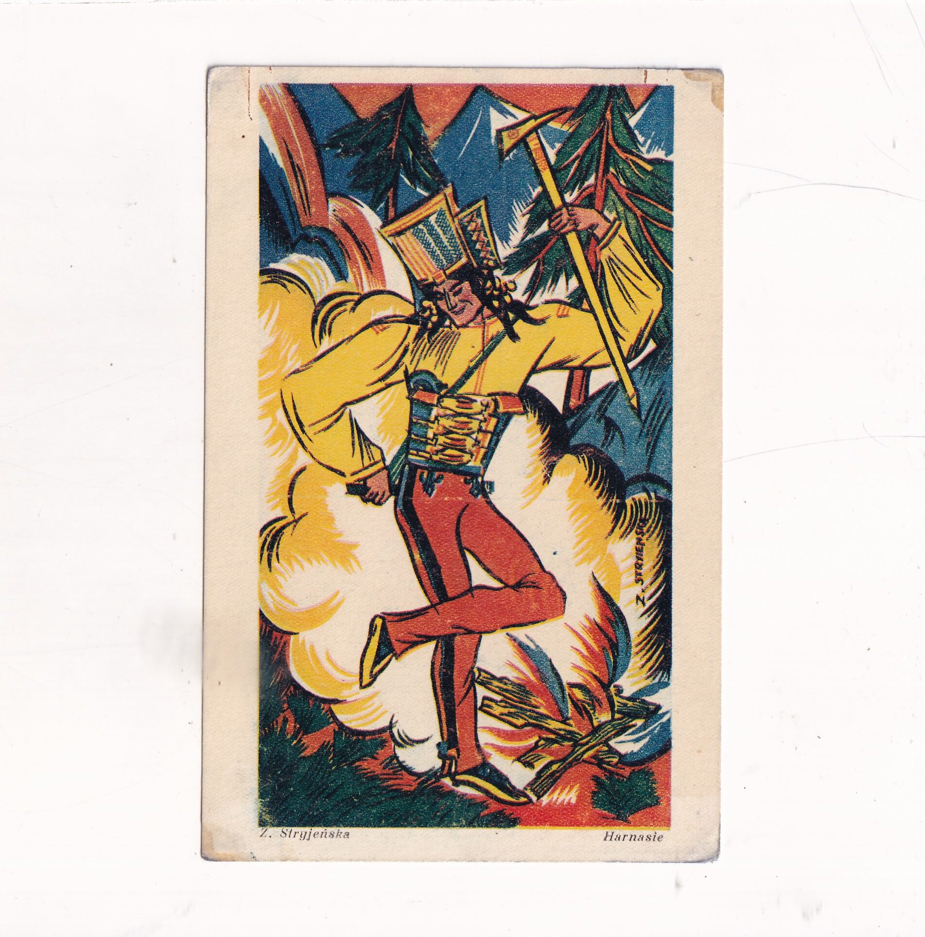 ZOFIA STRYJEŃSKA CYKL "HARNASIE" POCZTÓWKA A18458