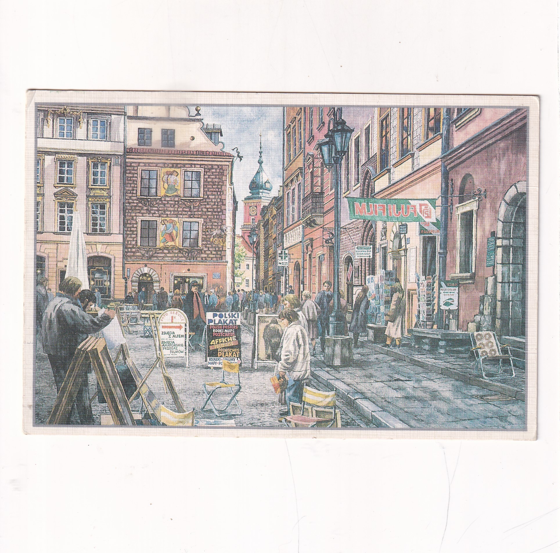 L.JAKSZTAS AKWARELA WARSZAWA RYNEK STAREGO MIASTA POCZTÓWKA A20251