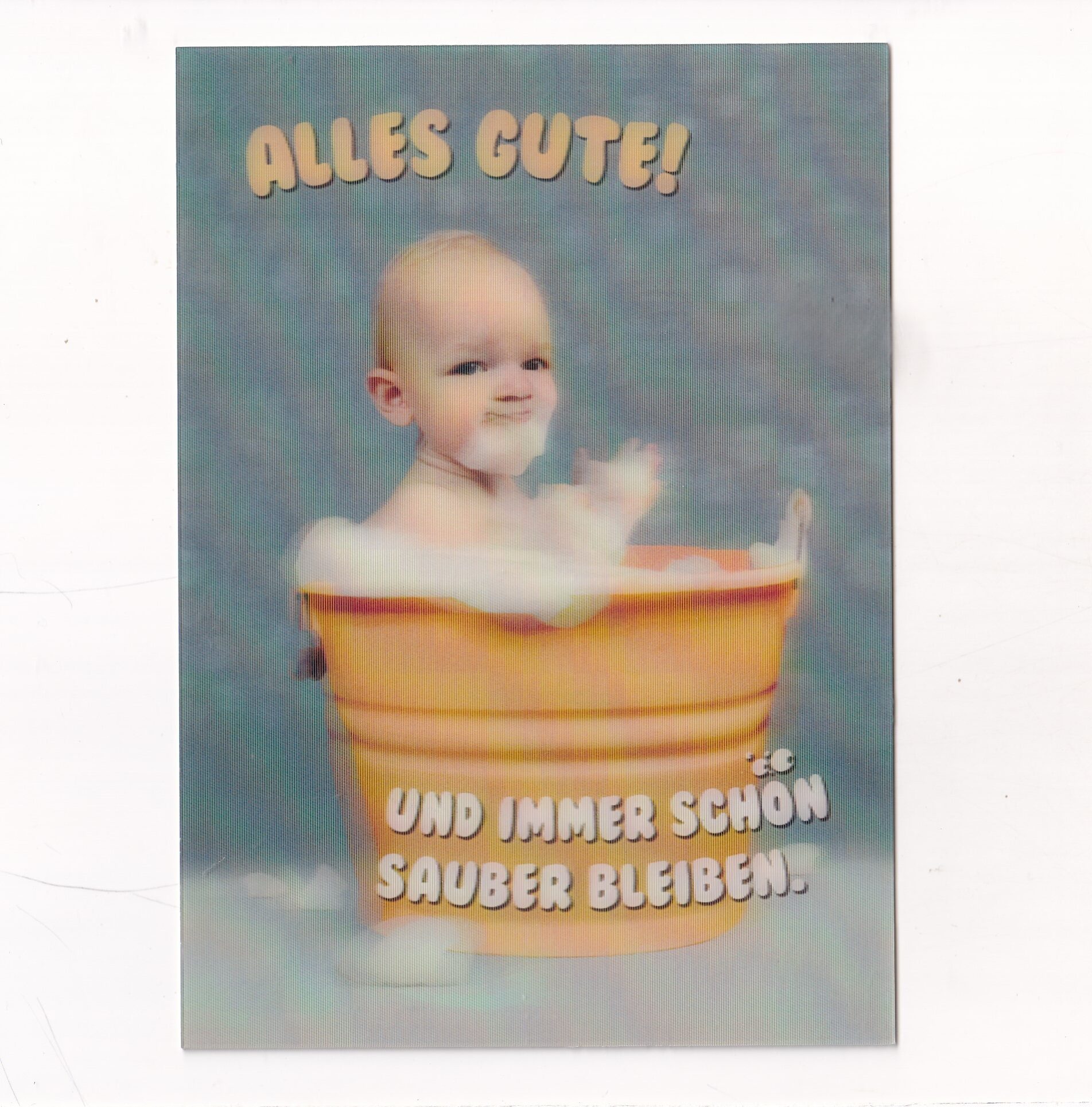 DZIECKO KĄPIEL POCZTÓWKA 3D TRÓJWYMIAROWA A20282