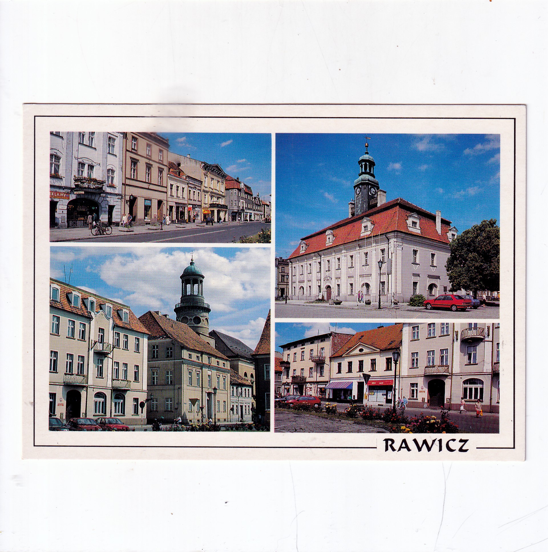 RAWICZ CENTRUM Z RYNKIEM I RATUSZEM POCZTÓWKA A20813