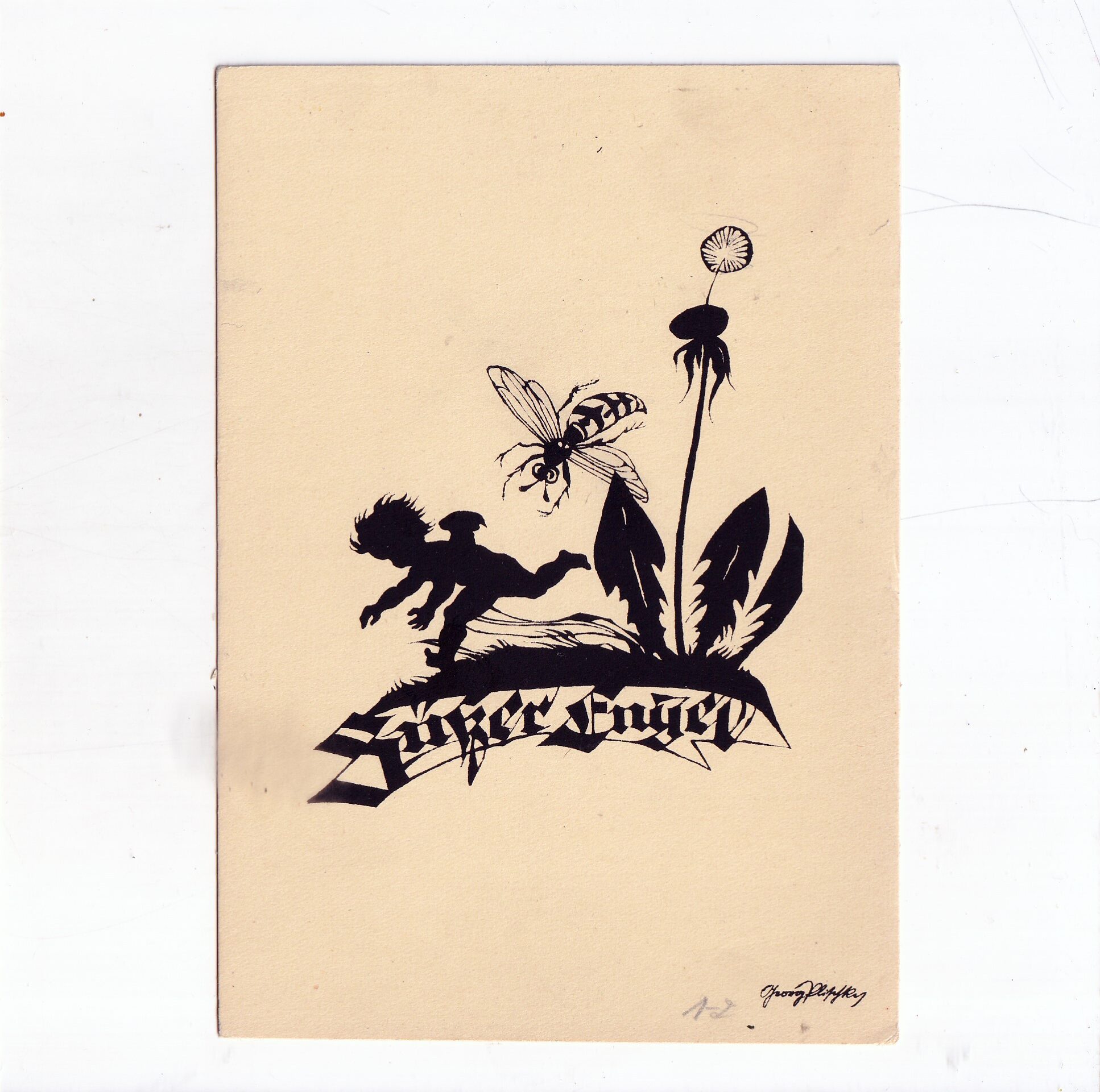 GEORG PLISCHKE ŚWIĄTECZNE I OKOLICZNOŚCIOWE WYCINANKI POCZTÓWKA A21242