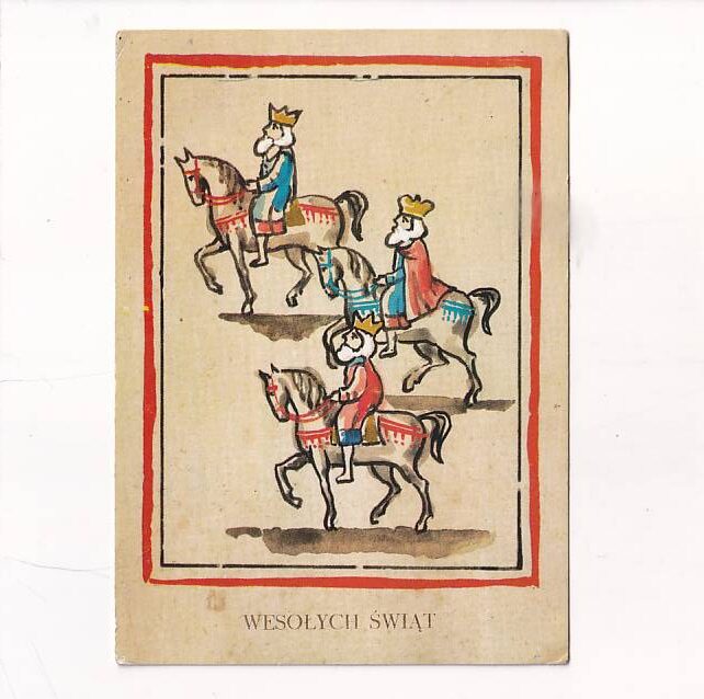 WALDEMAR WNUCZAK WESOŁYCH ŚWIĄT B.N. TRZEJ KRÓLOWIE POCZTÓWKA A22958