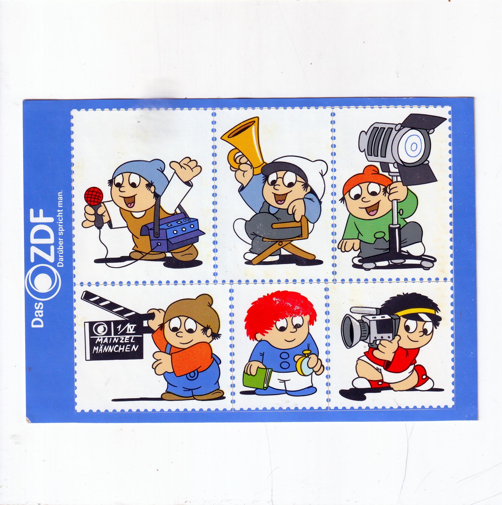 STARA BAJKA MAINZELMANNCHEN ZDF BLECH NAKLEJKI POCZTÓWKA A21858
