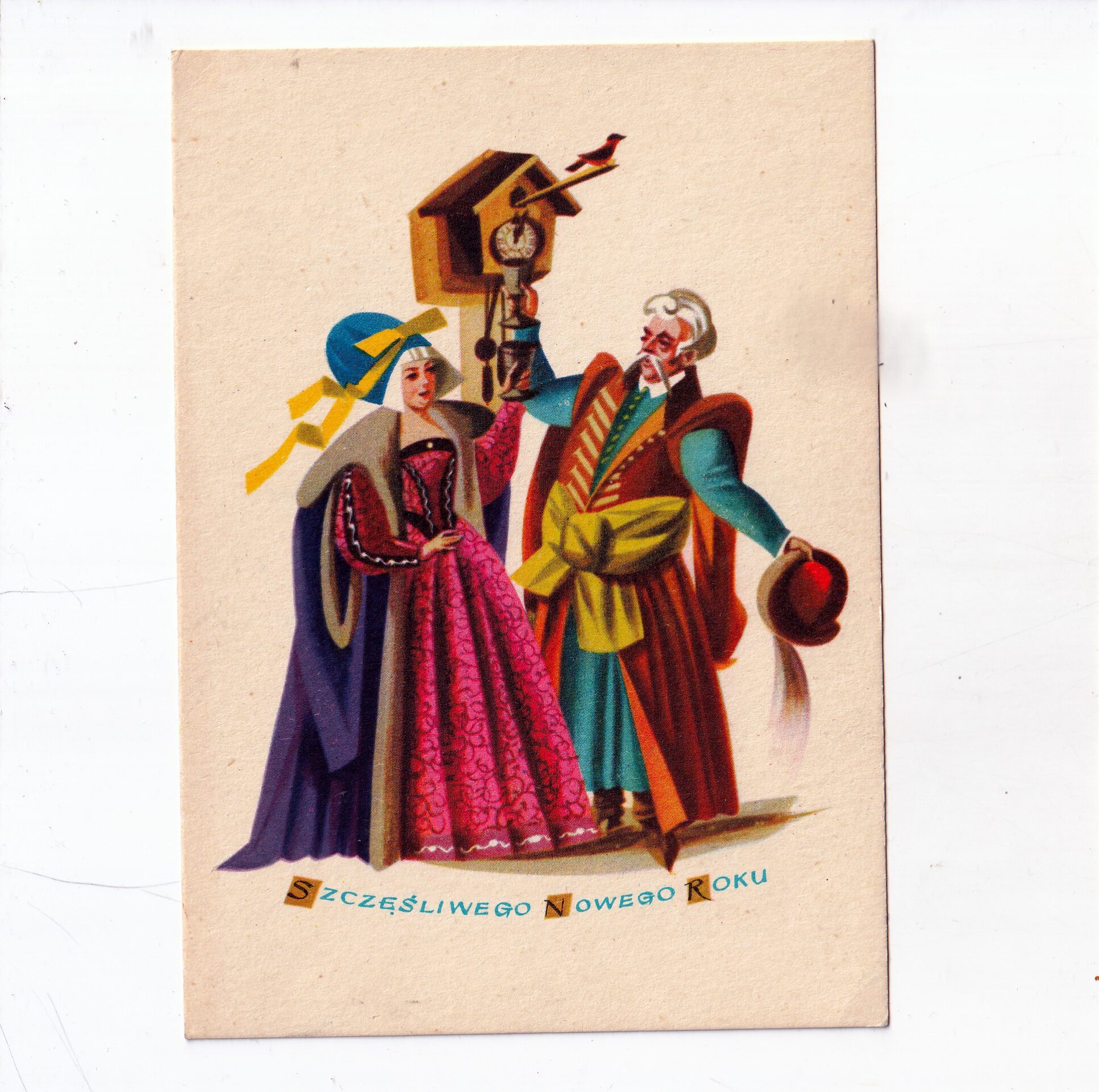 MARIA ORŁOWSKA-GABRYŚ SZCZĘŚLIWEGO NOWEGO ROKU POCZTÓWKA A22338