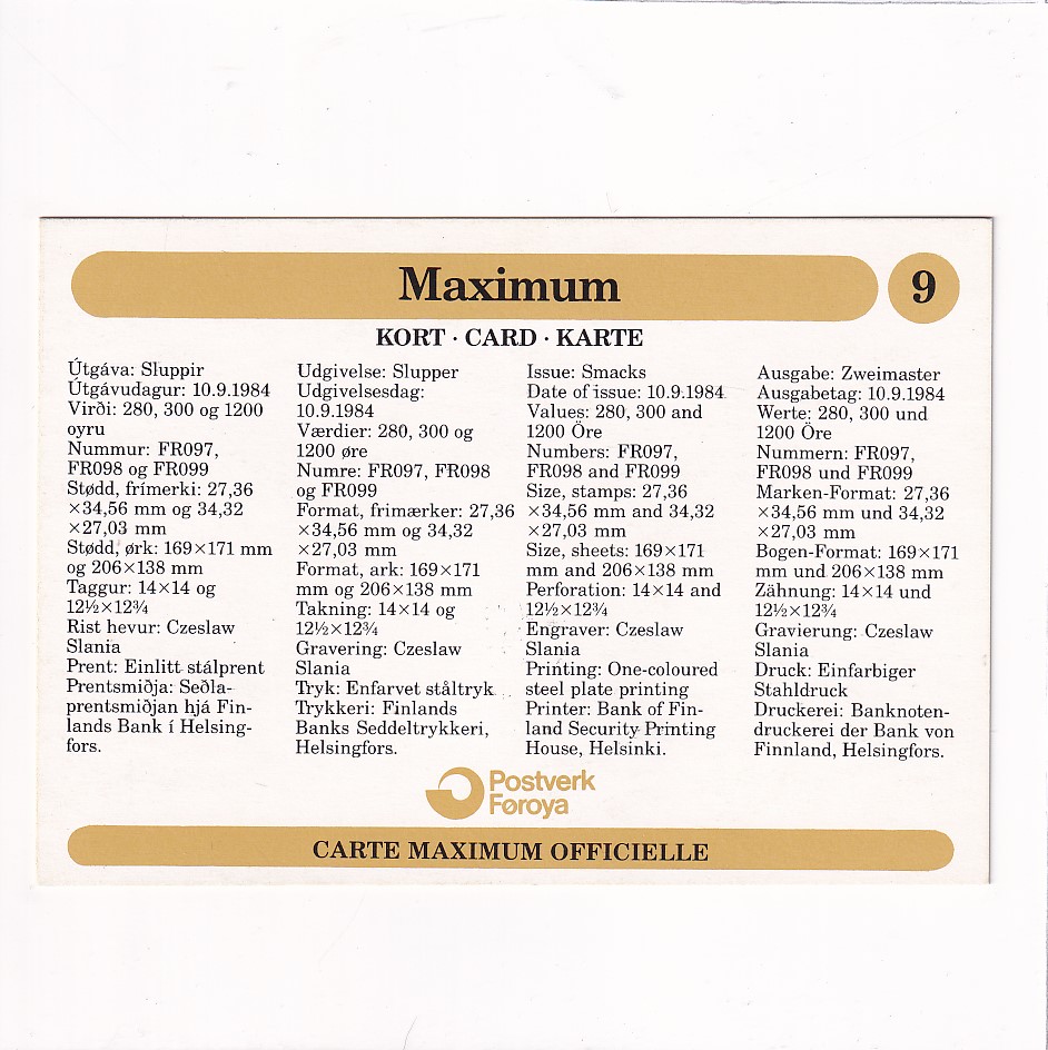 DANIA TORSHAVN WYSPY OWCZE MAXIMUM POCZTÓWKA A25570 - obrazek 2