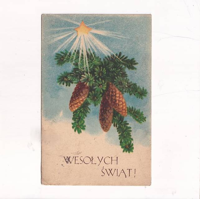 WESOŁYCH ŚWIĄT B.N.POCZTÓWKA A23535