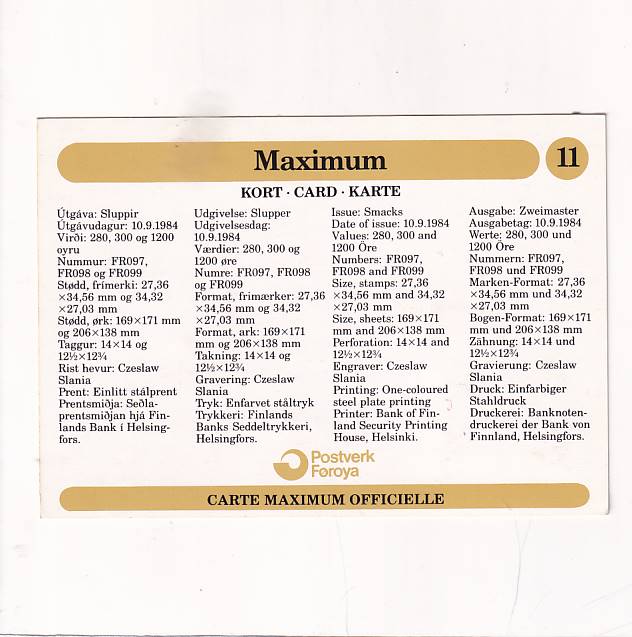 DANIA TORSHAVN WYSPY OWCZE KUTER RYBACY MAXIMUM POCZTÓWKA A26120 - obrazek 2