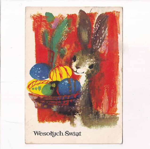 WIESŁAWA GROSSET WESOŁYCH ŚWIĄT WIELKANOC POCZTÓWKA A26216