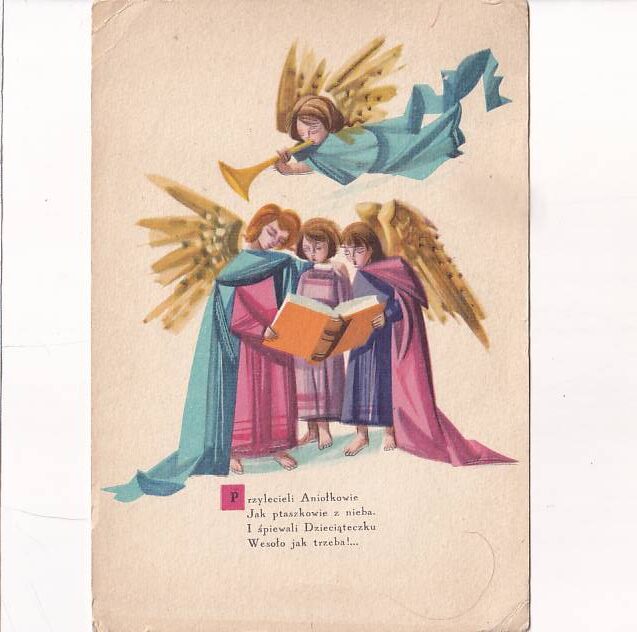 MARIA ORŁOWSKA-GABRYŚ WESOŁYCH ŚWIĄT B.N. Z TEKSTEM LUDOWYM POCZTÓWKA GRAF-033
