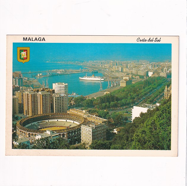 HISZPANIA MALAGA COSTA DEL SOL PANORAMA STADION WIDOKÓWKA A28354